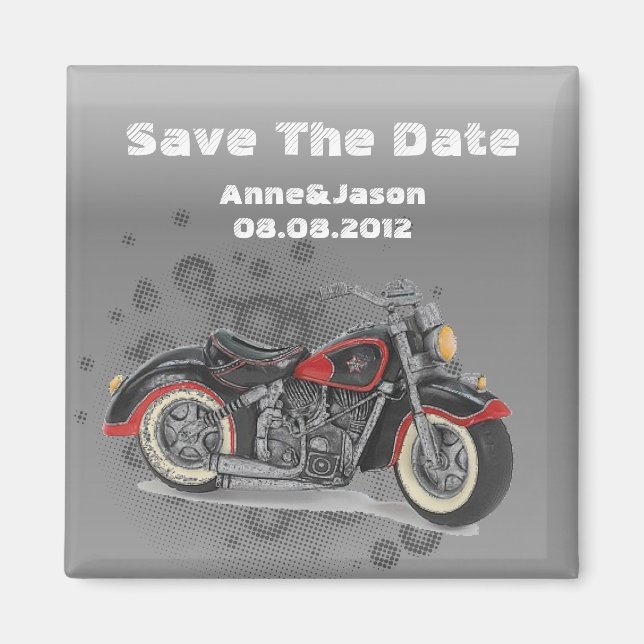 Aimant Russe grunge Motorcyle Mariage Moker (Devant)