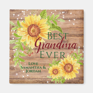 Aimant  Russe meilleure grand-mère jamais floral tournes