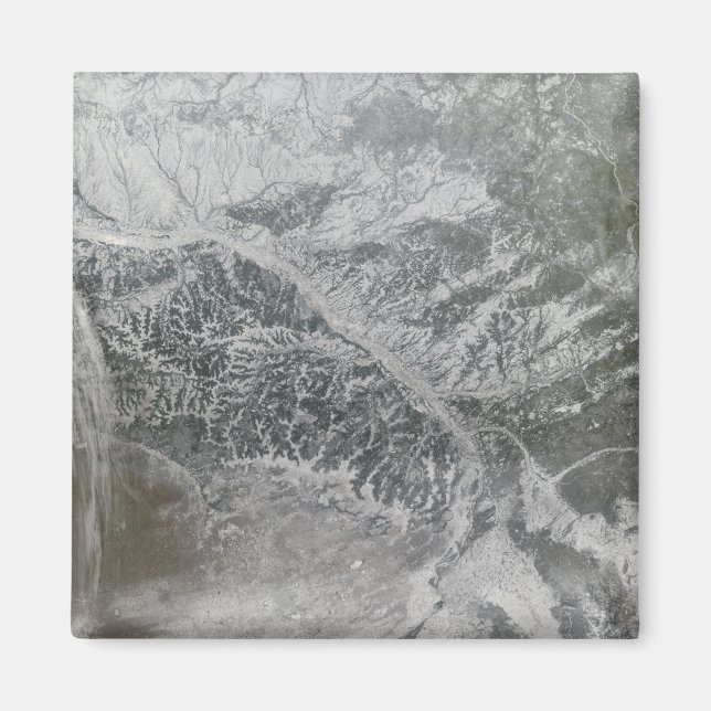 Aimant Russie centrale neigeuse et brumeuse montrant Ob R (Devant)