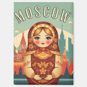 Aimant Russie Moscou Matroyshka Poupée Voyage