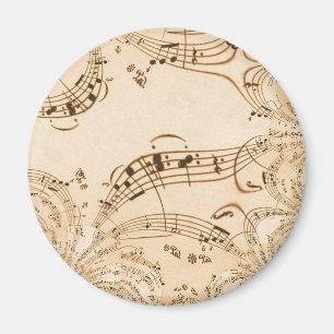 Aimant Rustic Antique Musical Notes