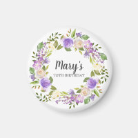 Rustique Purple Floral 70e anniversaire Faveur