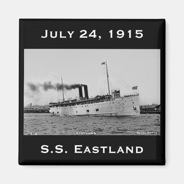 Aimant S.S. Eastland photographié par Pesha Postcard Co (Devant)