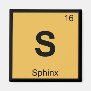 Aimant S - Sphinx Greek Chemistry Periodic Table Symbol