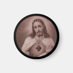 Aimant Sacré Coeur avec Croix