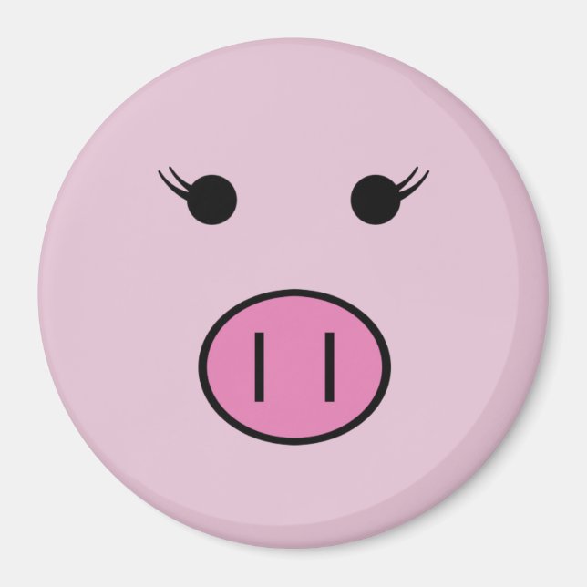 Aimant Sadie le cochon rose ~ mignonne fille Kawaii (Devant)