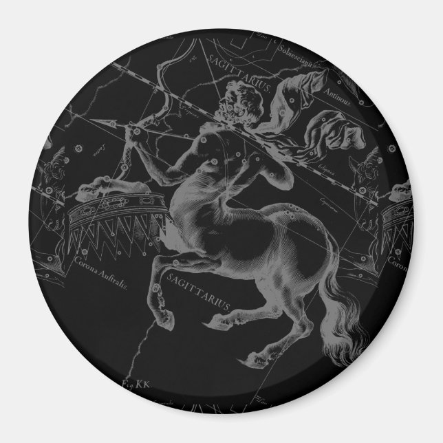 Aimant Sagittaire Constellation Hevelius circa 1690 (Devant)