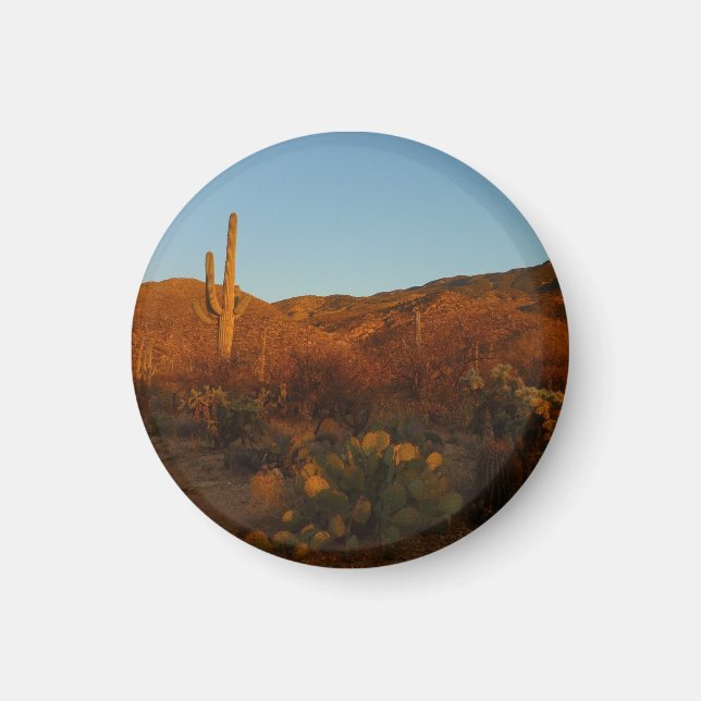 Aimant Saguaro Sunset I Arizona Désert Paysage (Devant)
