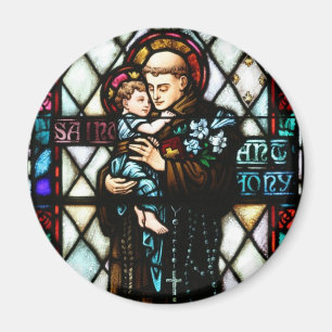 Aimant Saint Anthony de Padoue tenant un enfant