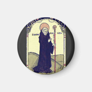 Aimant Saint Benoît de Nursie Patron de l'Europe Catholiq