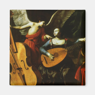 Aimant Saint Cecilia et l'ange par Carlo Saraceni