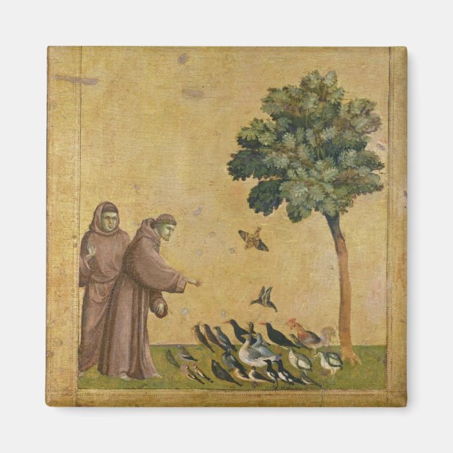 Aimant Saint François d'Assise prêchant aux oiseaux (Devant)