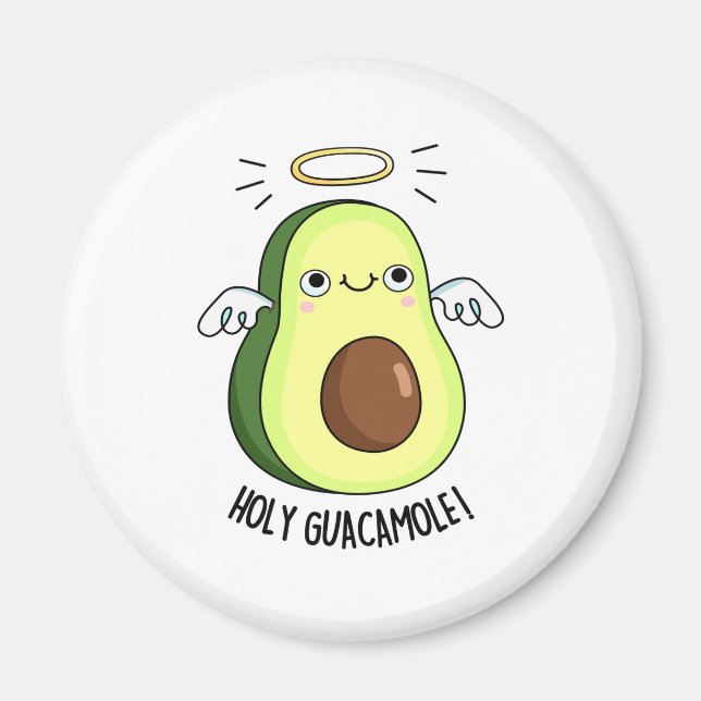Aimant Saint Guacamole Drôle Goody Avocado Pun (Devant)