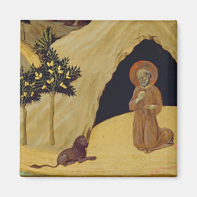 Aimant Saint Jérôme avec le lion, 1436 (température sur p (Devant)