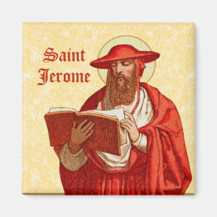 Aimant Saint Jérôme comme cardinal avec livre (P 004)