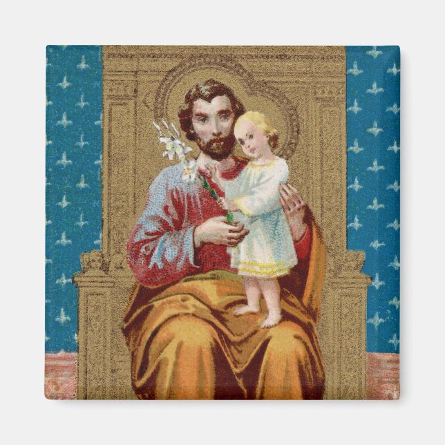 Aimant Saint-Joseph avec enfant Jésus-Christ (Devant)