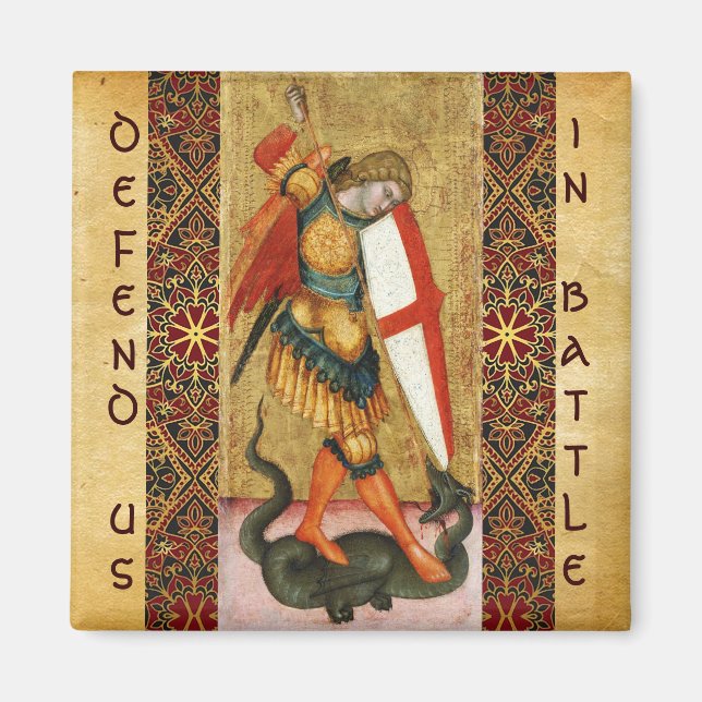 Aimant Saint Michael Archangel et Dragon Sienese (Devant)