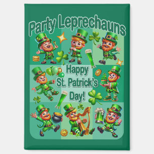 Aimant Saint Patrick's Day Fun Adorable "Party Leprechaun