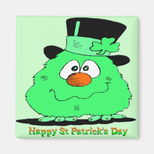 Aimant Saint Patrick's Day Gnome (Devant)