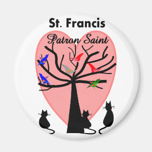 Aimant Saint patron du St Francis--Arbre et animaux