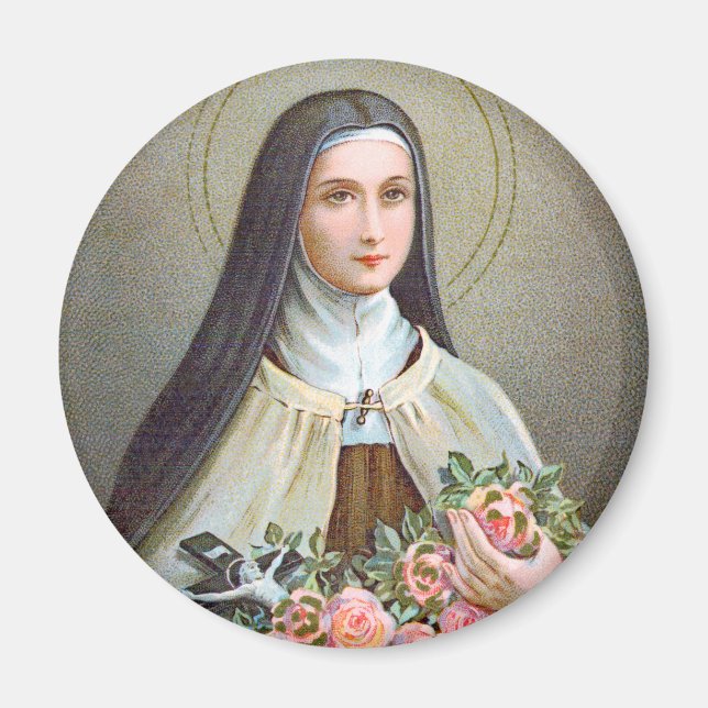 Aimant Saint-Thérèse de Lisieux la Petite Fleur (BJE 01) (Devant)