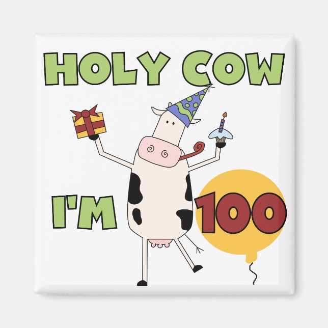 Aimant Saint-Vache 100e Anniversaire Tshirts et cadeaux (Devant)