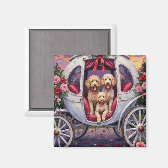 Aimant Saint-Valentin Chien Caniche  (Recto/Verso)