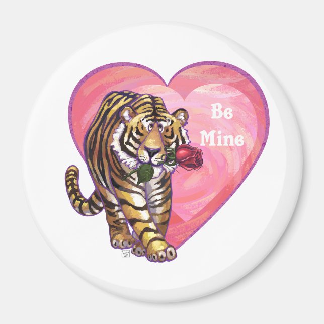 Aimant Saint Valentin de Tigre (Devant)