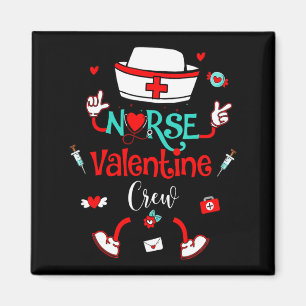 Aimant Saint-Valentin d'infirmière drôle Équipe d'infirmi