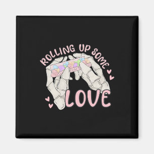 Aimant Saint-Valentin en amour qui s'envole