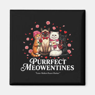 Aimant Saint Valentin Parfait Chat Mignon Amoureux des Ch