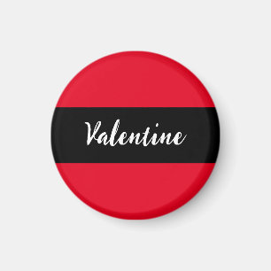Aimant Saint-Valentin Rouge Noir Saint-Valentin Écriture 