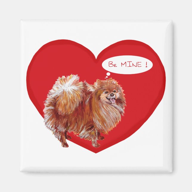 Aimant Saint-Valentin Spitz Nain (Devant)