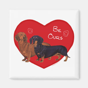 Aimant Saint-Valentin teckel