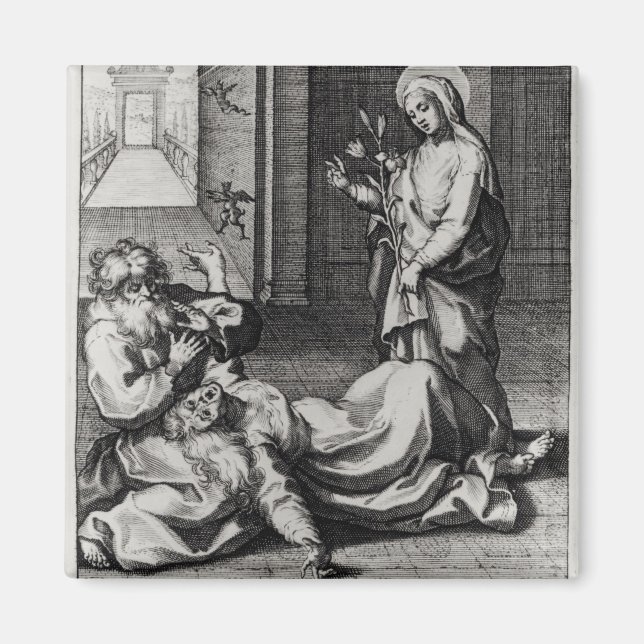 Aimant Sainte Catherine exorcisant un démon d'une femme (Devant)