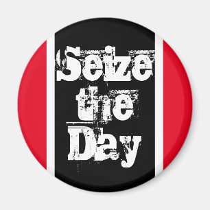 Aimant Saisir Le Bonheur Du Jour Citation Du Rouge Noir M