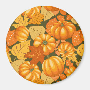 Aimant Saison d'automne Halloween Citrouille Motif
