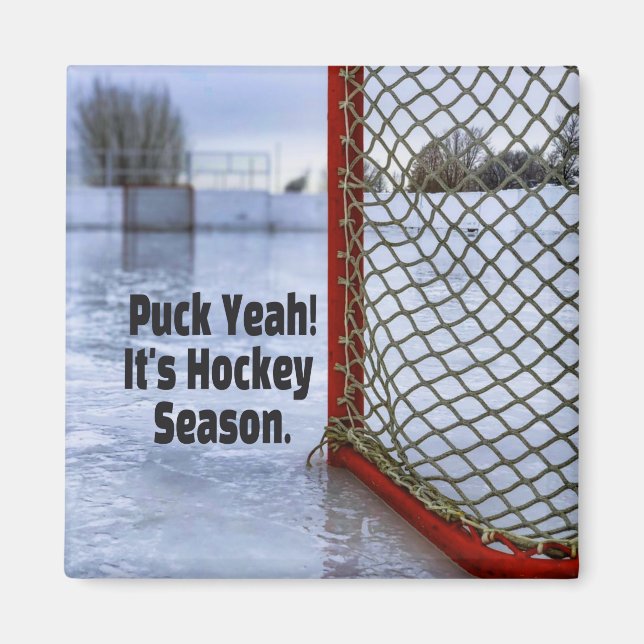 Aimant Saison de hockey glace froid drôle Humour canard (Devant)