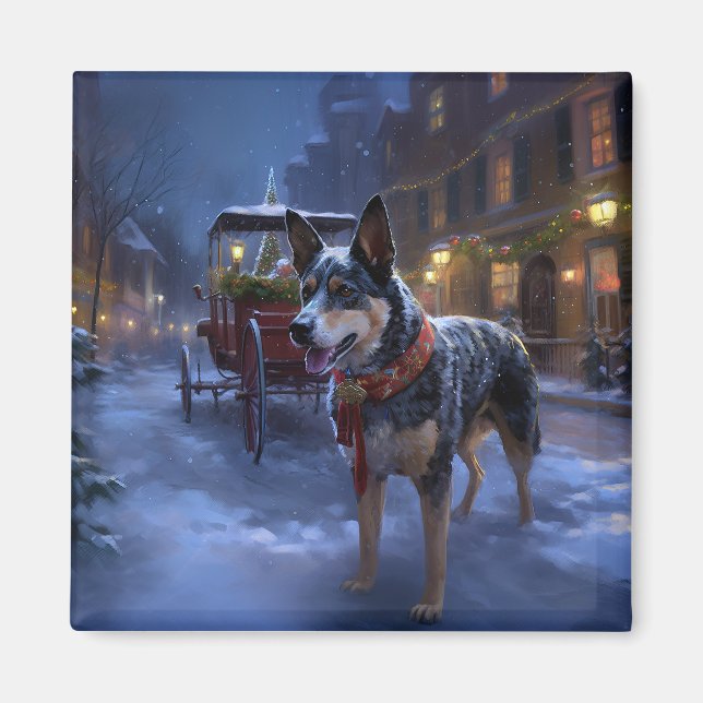 Aimant Saison de Noël des bovins australiens (Devant)