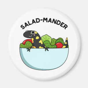 Aimant Salad-mander Funny Salamander Animal Pun