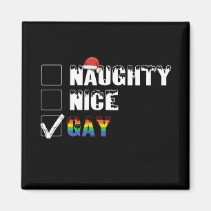 Aimant Sale Cadeau de Noël LGBT Fierté Gay Arc-en-ciel