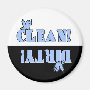 Aimant sale propre d'oiseau bleu mignon pour le