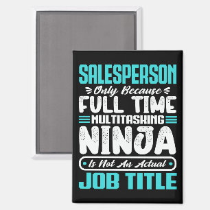 Aimant Salesperson Job Title Profession Drôle Vendeur
