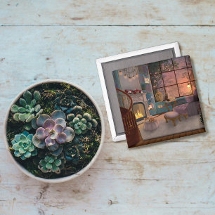 Aimant Salle de coucher du soleil de lecture confortable