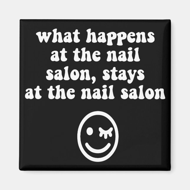 Aimant Salon à ongles amusant (Devant)