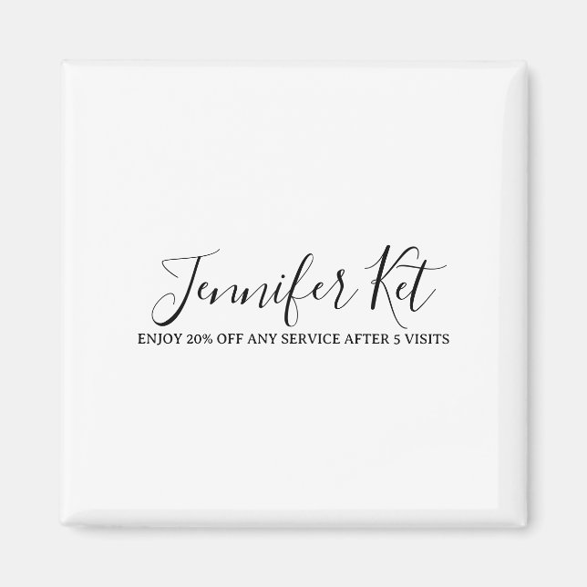 Aimant Salon spa business discount offer website visits a (Devant)
