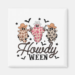 Aimant Salut Fantôme Rodeo Halloween Occidental Salut Cow