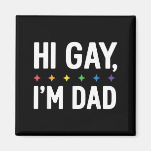 Aimant Salut Gay Papa Papa Soutien LGBTQ Mois Fierté Drôl