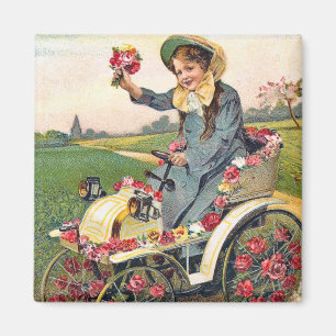 Aimant Salutation d'anniversaire vintage