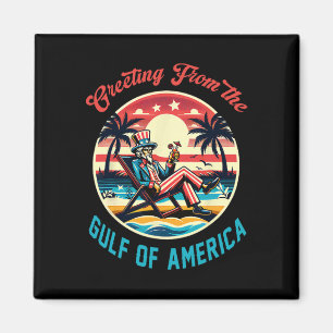 Aimant Salutation Du Golfe De L'Amérique Trump Patrio